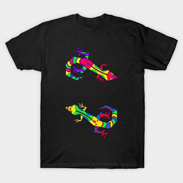 Moira Rainbow Gecko T-Shirt by VazMas Design